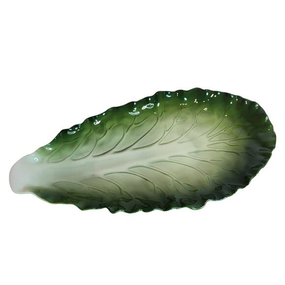 Summit Collection Pottery Lettuce Serving Dish New - Picture 3 of 3